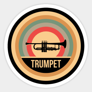 Retro Vintage Trumpet Gift For Trumpeters Sticker